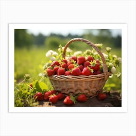 Basket Of Strawberries 2 Art Print