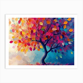 Colorful Tree 14 Art Print