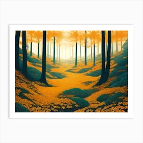 Yellow Forest 6 Art Print