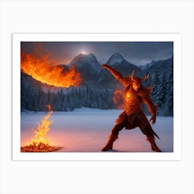 Flaming Demon Art Print