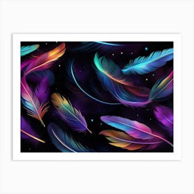 Colorful Feathers 2 Art Print