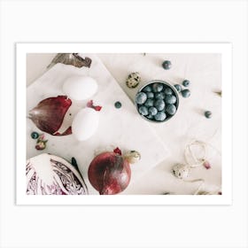 Blueberries And Eggs 2 Art Print