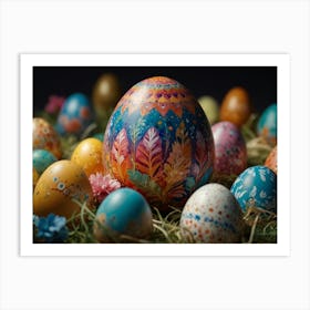 Colorful Easter Eggs Art Print