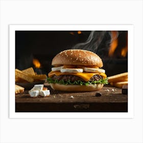 Default Juicy Cheesburger Display Smores Trending On Artstatio 2 Art Print