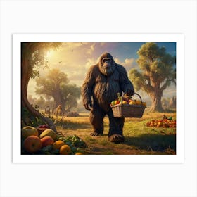 Ape In The Forest Art Print