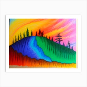 Beautiful Authentic Oil Paster Landscape AI Painting Art Print