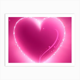 A Glowing Pink Heart Vibrant Horizontal Composition 17 Art Print