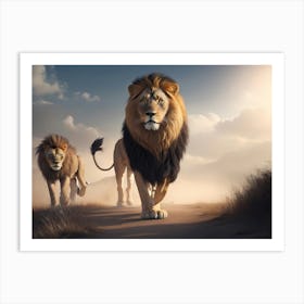 Lions Art Print