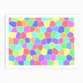 Colorful Pastel Stained Glass Art Print