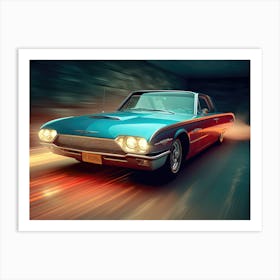 63 Aqua T Bird Art Print