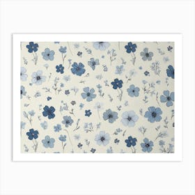 Blue Flowers 2 Art Print