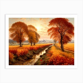 Default Autumn In The Loire Valley 1885 This Serene Landscape 3 Art Print