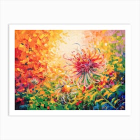 Beautiful flowers garden - Acrylic oil painting  #7 Art Print