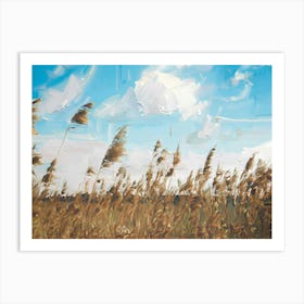 Reeds In The Wind Art Print