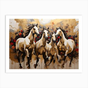 Horses Running Art Print