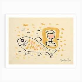 Still Life With Fish, Mikuláš Galanda Art Print