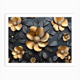 3d Artwork Floral 1 Art Print