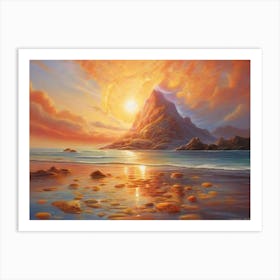 Sunset On The Beach 5 Art Print