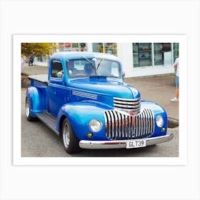 Blue Pickup Truck Art Print