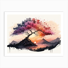 Tree Of Life Beautiful Watercolor Art Print
