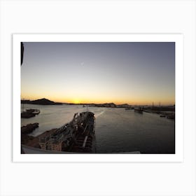 Sunset On A Cruise Ship Art Print