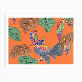 Bird On A Branch Art Print