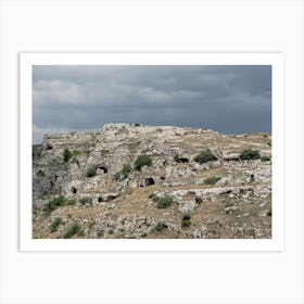Caves Close To Matera In Italy Art Print