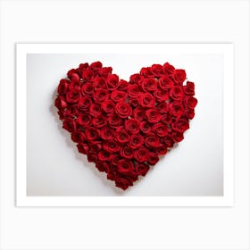 Bouquet Shaped Like A Heart To Embody Affection And Celebration No Individual In Sight Radiating P Art Print