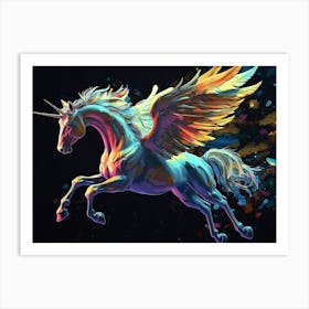 Pegasus Animal Abstract Stallion 2 Art Print