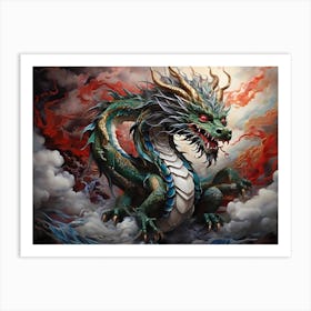 Dragon In The Clouds Art Print