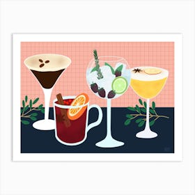 Cocktail Night Art Print