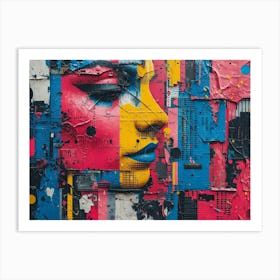 SynthGeo Shapes: A Cartoon Abstraction Street Art Art Print