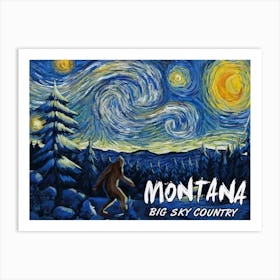 Montana Big Sky Country Art Print