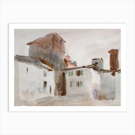 Italian Village Painting Art Print