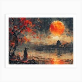 Asian Moon Art Print