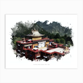 Lamaling Temple, Eastern Tibet, Tibet Art Print