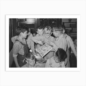 Making Books Of Comic Strips, Grade School, San Augustine, Texas By Russell Lee Art Print