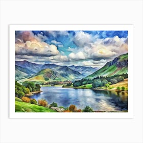 Van Gogh Lake District National Park Uk (1) Art Print