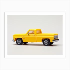 Toy Car 83 Chevy Silverado Yellow Art Print