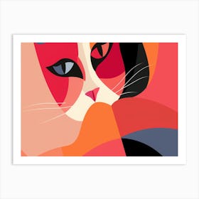 Abstract Cat Painting Art Print