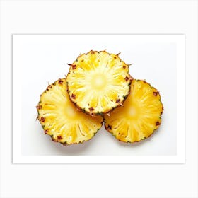 Pineapple Slices Isolated On White 5 Art Print