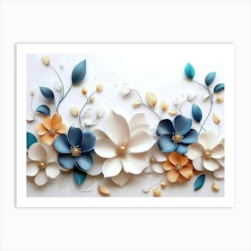 Paper Flowers 107 Art Print