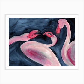 Flamingos Art Print