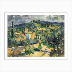 Rustling Fields Painting Inspired By Paul Cezanne Art Print