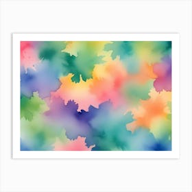 Watercolor Leaves Art Print