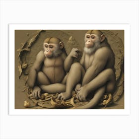 Chimpanzees Art Print