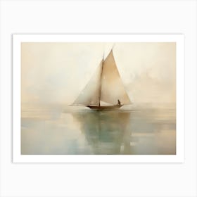 Vintage Sailboat Painting Art Print