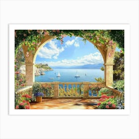 Beautiful Sea View Landscape Art Print