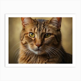 Portrait Of A Tabby Cat 2 Art Print