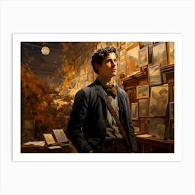 Man In A Museum Art Print